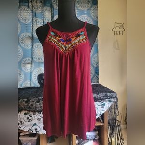Boho Embroidered tank top